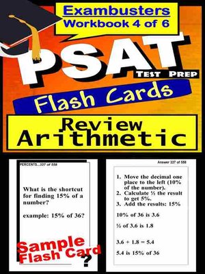 cover image of PSAT Test Arithmetic Review&#8212;Exambusters Flashcards&#8212;-Workbook 4 of 6